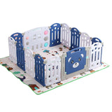 Lovely Baby - Kids Bear Playpen 14pcs - Blue