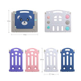 Lovely Baby - Kids Bear Playpen 14pcs - Blue