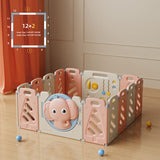 Lovely Baby Kids Elephant Playpen 14pcs - Pink