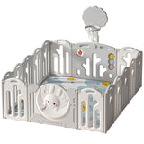 Lovely Baby Kids Rabbit Playpen With Basketball Hoop - 16pcs
