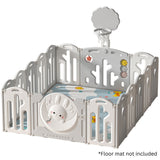 Lovely Baby Kids Rabbit Playpen With Basketball Hoop - 16pcs