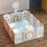 Lovely Baby Kids Playpen Lion With Basketball Hoop - 16pcs