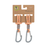 Lassig Stroller Hooks Cord 2pcs - Beige / Orange / Lavender