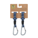 Lassig Stroller Hooks Cord 2pcs - Black / Blue / Vanilla