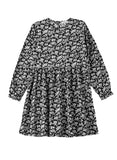 Jelliene Girls Floral Long Sleeve Dress - Black