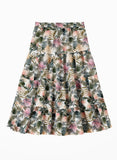 Jelliene Twirling Fun & Summer Vibes: Girls Flowy Woven Skirt - Beige