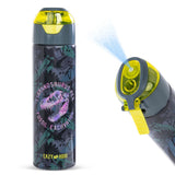 Eazy Kids 6 & 4 Convertible Bento Lunch Box With Water Bottle, Steel Spoon & Fork Set and Alphabets Sticker - T-Rex dino Grey