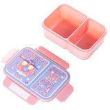Nova Kids 2 Compartment Bento Lunch Box With Water Bottle - Donut Pink