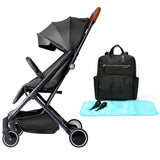 Teknum SLD Stroller Manhattan With Diaper Bag Bundle - Black
