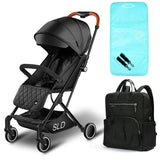 Teknum SLD Stroller Manhattan With Diaper Bag Bundle - Black