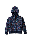 Jam Boys Animal Print Hoodie - Navy Blue