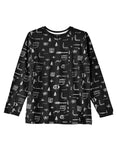 Jam Boys Long Sleeve Graphic T-Shirt -Black