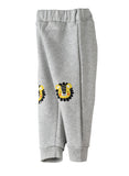 Jam Boys Joggers with Lion Patches - Grey