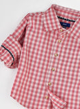 Jam Boys Gingham Checkered Shirt - Pink & White