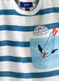 Jam Boys Striped Penguin Long Sleeve Top