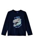 Jam Boys T-Rex Long Sleeve T-Shirt - Navy Blue