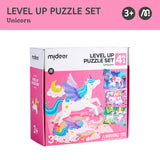 Mideer 4-in-1 Level Up Puzzles - Unicorn