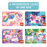 Mideer 4-in-1 Level Up Puzzles - Unicorn