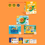 Mideer 3-in-1 Level Up Puzzles Transport - Level 3