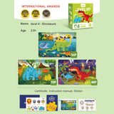 Mideer 3 in 1 Level Up Puzzles - Dino - Level 4