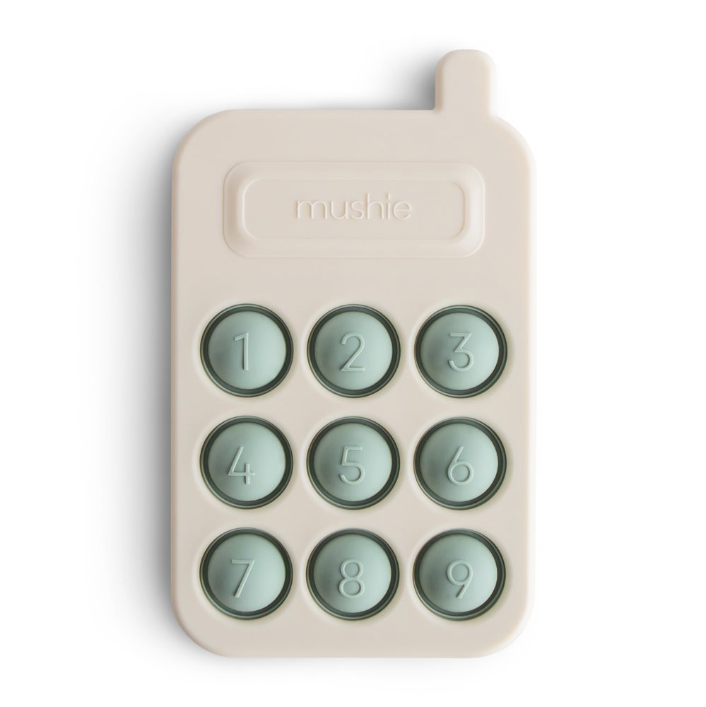 Mushie Phone Press Toy Cambridge Blue - Laadlee