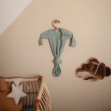 Mushie Ribbed Baby Bonnet Roman Green - Laadlee