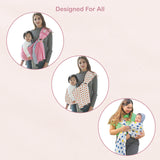 Polka Tots Ring Sling Baby Carrier - Pink Flower - Laadlee