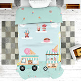 Polka Tots Kids Reversible Comforter Blanket - Ice Cream - Laadlee