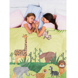 Polka Tots Kids Reversible Comforter Blanket - Jungle - Laadlee