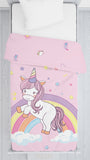 Polka Tots Kids Reversible Comforter Blanket - Unicorn - Laadlee