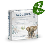 Bloomies Organic Bamboo Baby Diapers for Size 2 (3-8 kg) - 22pcs