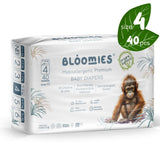 Bloomies Organic Bamboo Baby Diapers for Size 4 (9-14 kg) - 40pcs