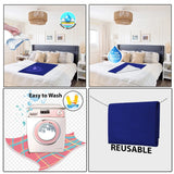 Polka Tots Bed Protector - Dark Blue - Large - 100cm x 140cm - Laadlee
