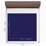 Polka Tots Bed Protector - Dark Blue - Extra Large - 140cm x 200cm - Laadlee