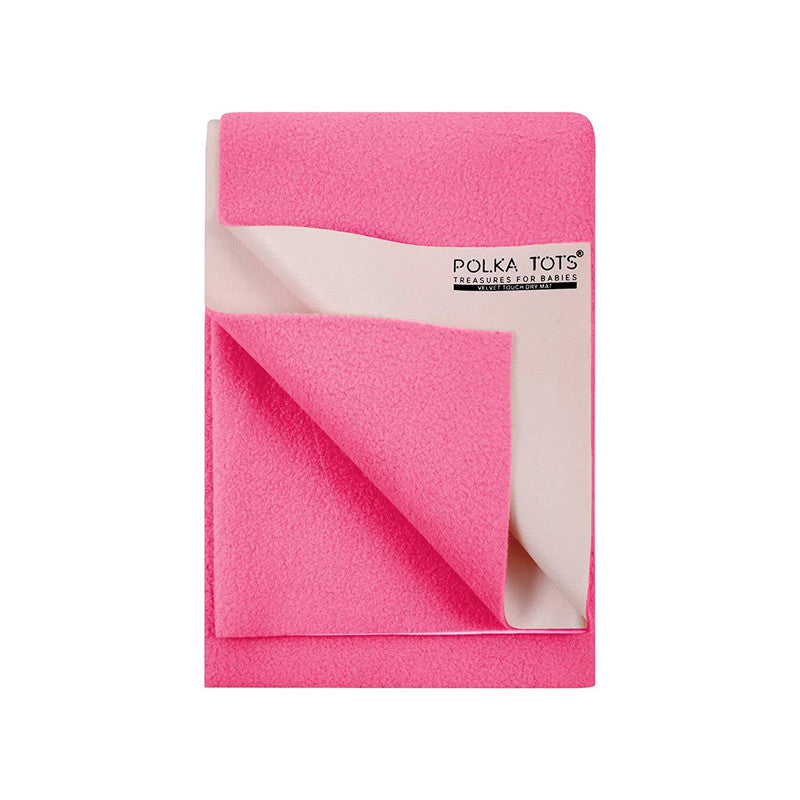 Polka Tots Bed Protector - Pink - Large - 100cm x 140cm - Laadlee