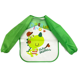 Polka Tots Full Sleeves Waterproof Apron Feeding Bib -Baseball - Laadlee