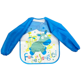 Polka Tots Full Sleeves Waterproof Apron Feeding Bib - Fun Jungle - Laadlee