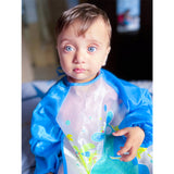 Polka Tots Full Sleeves Waterproof Apron Feeding Bib - Fun Jungle - Laadlee