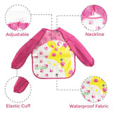 Polka Tots Full Sleeves Waterproof Apron Feeding Bib - Giraffe - Laadlee
