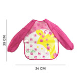 Polka Tots Full Sleeves Waterproof Apron Feeding Bib - Giraffe - Laadlee