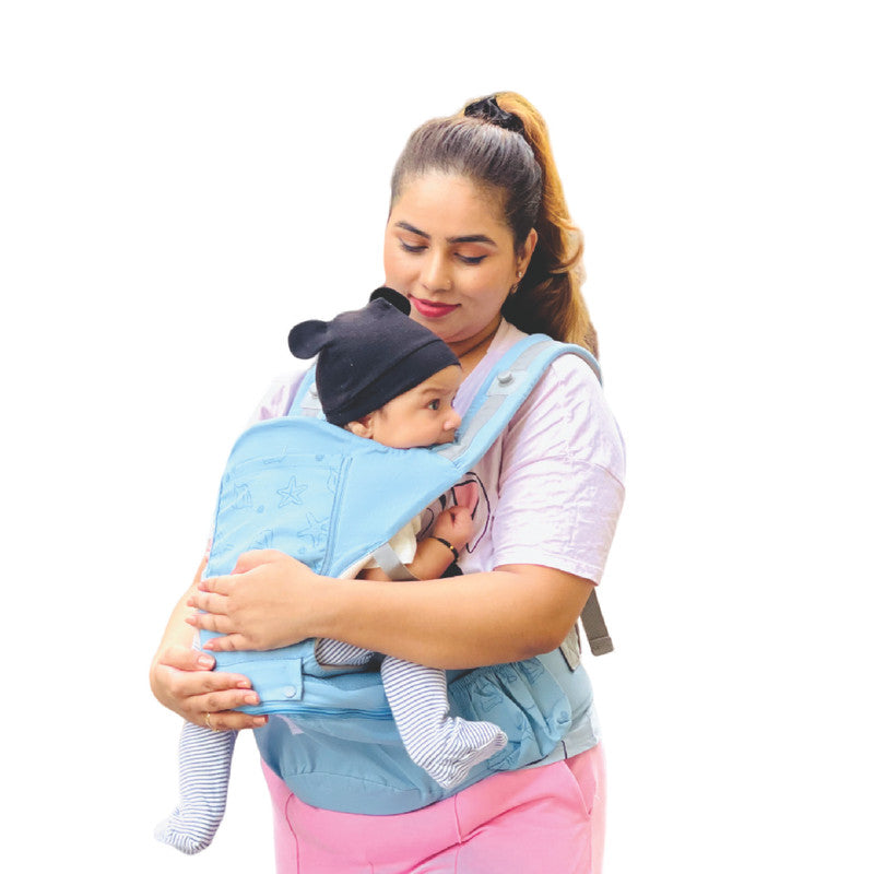 Polka Tots Baby Carrier 6-in-1 Convertible Hip Seat - Shell Blue - Laadlee