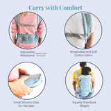 Polka Tots Baby Carrier 6-in-1 Convertible Hip Seat - Shell Green - Laadlee