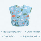 Polka Tots Half Sleeves Bib with Pocket - Animal - Laadlee