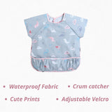 Polka Tots Half Sleeves Bib with Pocket - Dino - Laadlee