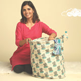 Polka Tots Laundry Bag - Baby Elephant - Laadlee