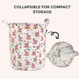 Polka Tots Laundry Bag - Flamingo - Laadlee