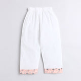 Polka Tots Full Sleeves Baby Night Wear Fauna Kurta Pyjama - Peach - Laadlee