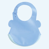 Polka Tots Waterproof Silicone Bibs with Pocket and Adjustable Snaps - Airoplane - Laadlee