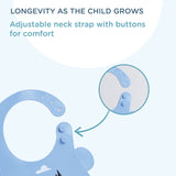 Polka Tots Waterproof Silicone Bibs with Pocket and Adjustable Snaps - Airoplane - Laadlee