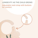 Polka Tots Waterproof Silicone Bibs with Pocket and Adjustable Snaps - Bunny - Laadlee